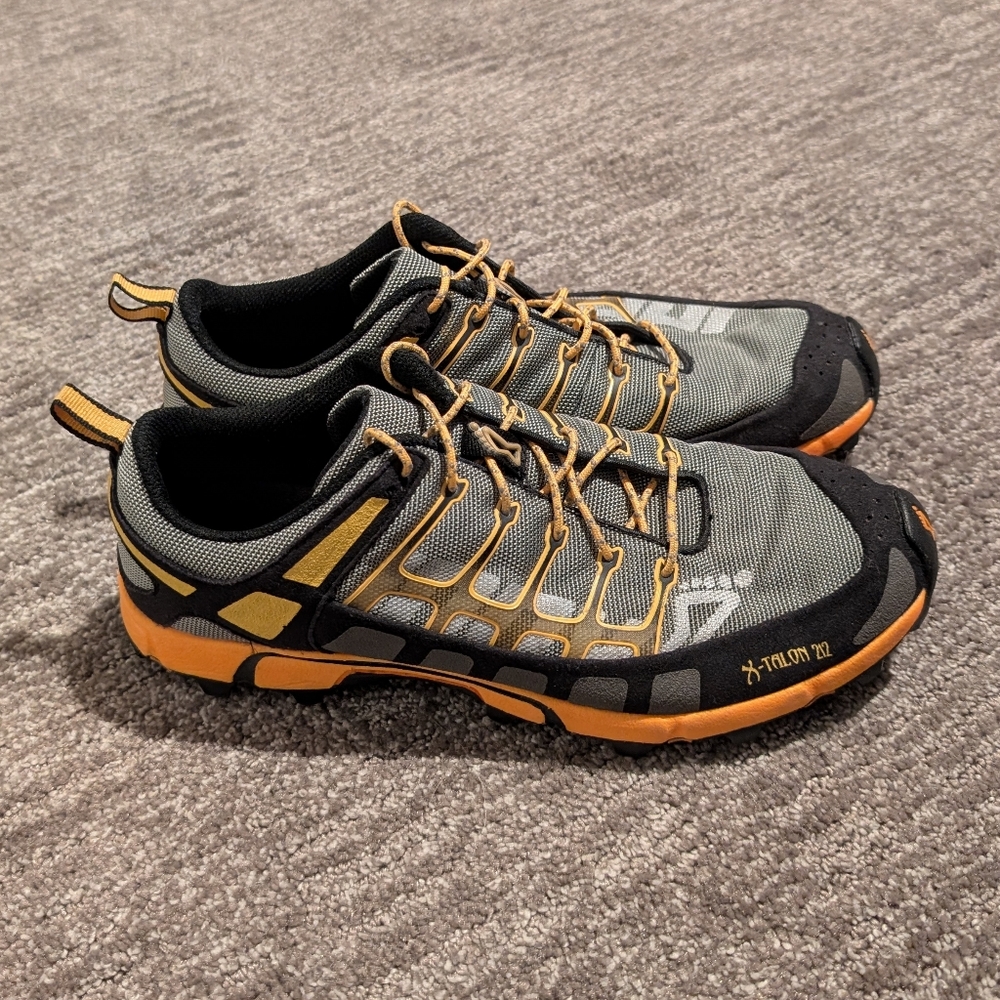 Inov-8 X-Talon 212 Trail Running Shoes Black Silver Orange - Mens 7